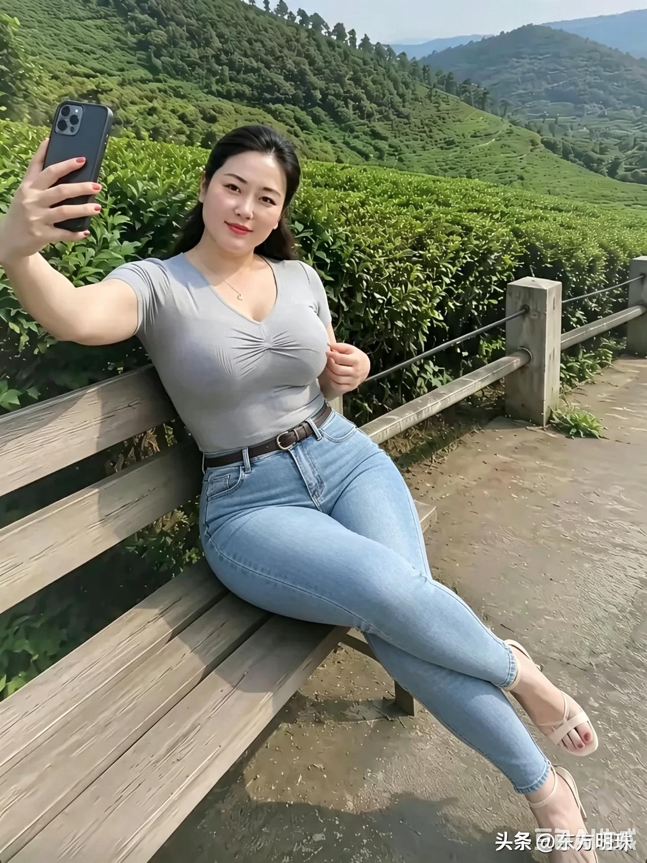 盘山茶园打卡，视野开阔的山间观景点位
 
一路沿着山路向上行驶，我终于找到了这片
