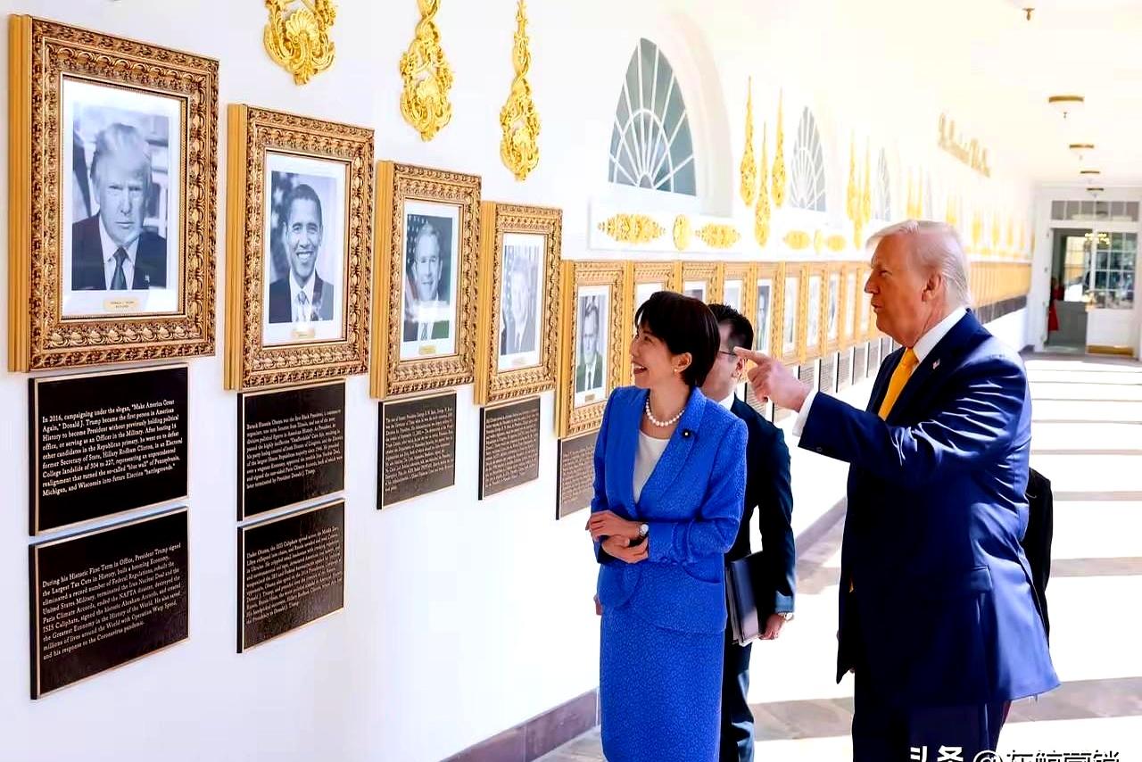 你说特朗普在白宫弄的那个文化墙有多搞笑？
高市早苗看了直接笑出声，心想这排列歪歪