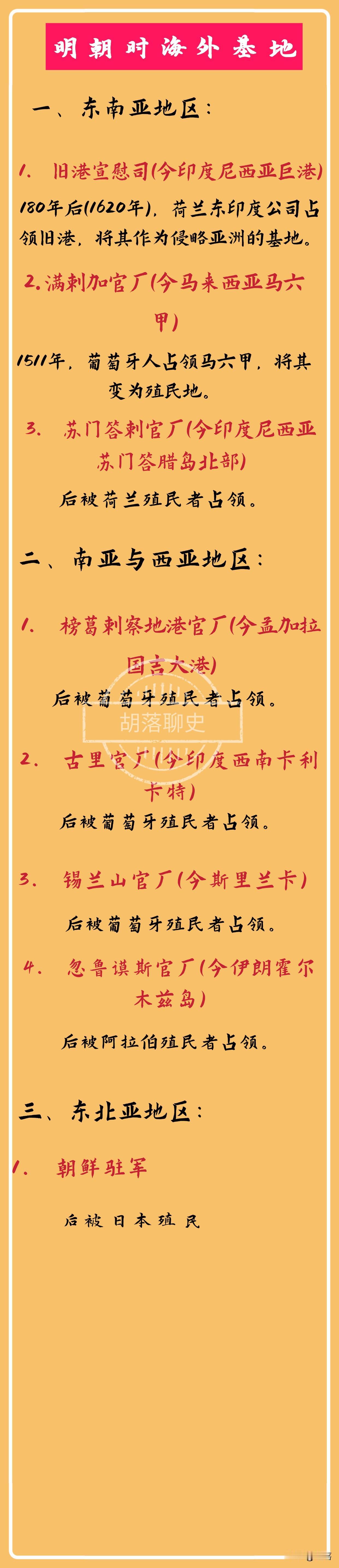 明朝强盛时期海外基地一览
明朝强盛时期到底有多强？
光看这些海外基地就知道了！