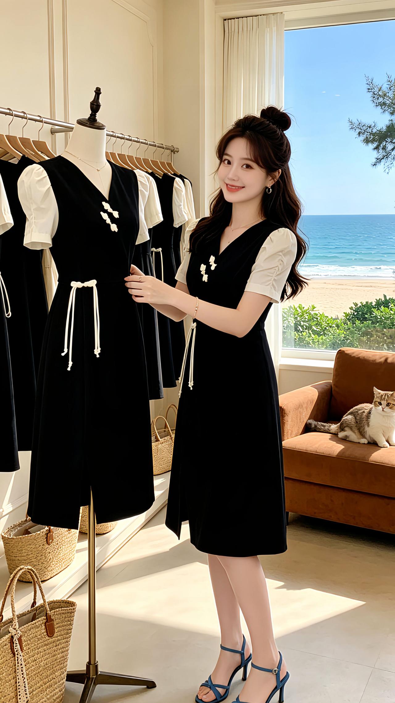 小黑裙谁穿谁好看 公主的100条连衣裙 设计感连衣裙 少女感小众穿搭get 小个