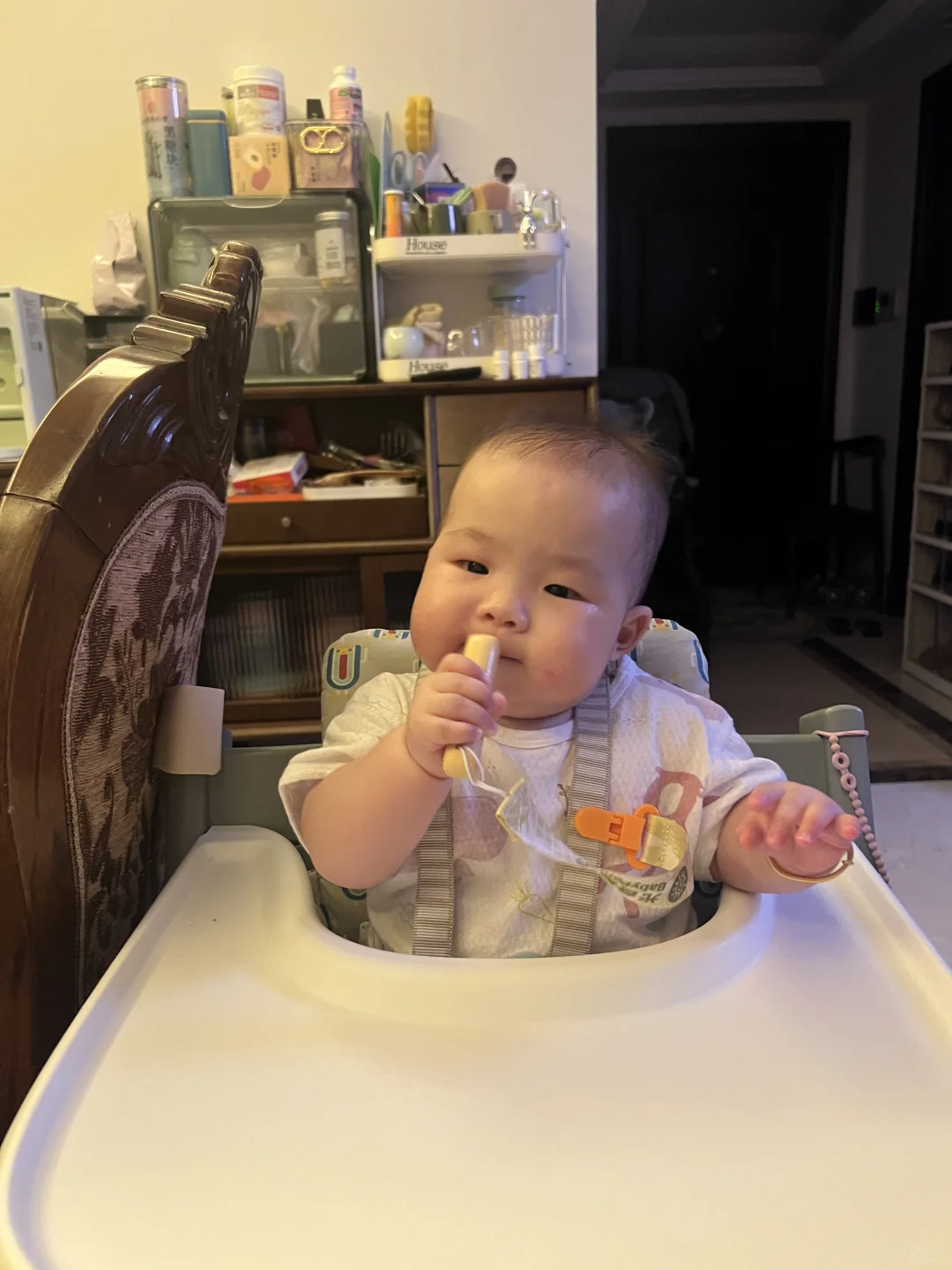 六个月我妈又给了新零食～磨牙棒😋