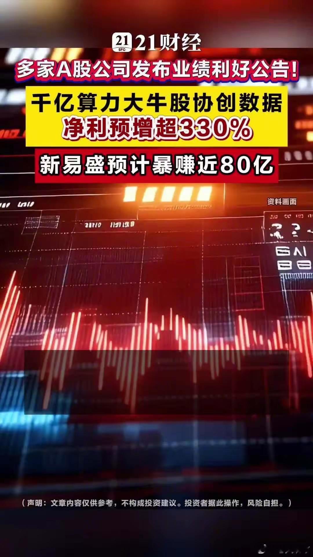 新易盛预计暴赚近80亿新易盛业绩大超预期千亿算力大牛股净利预增超330%二级市场
