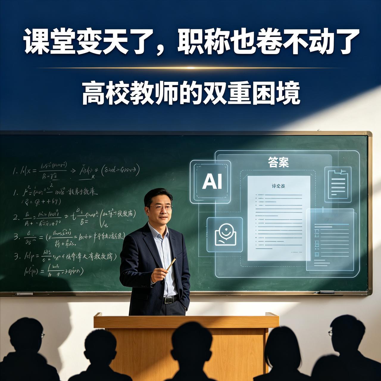 课堂变天了，职称也卷不动了！

最近刷到一句扎心的话：现在的大学老师，已经不会正