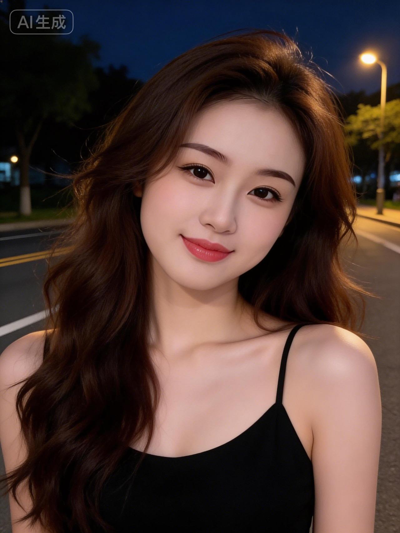 月色如水，美人如画。