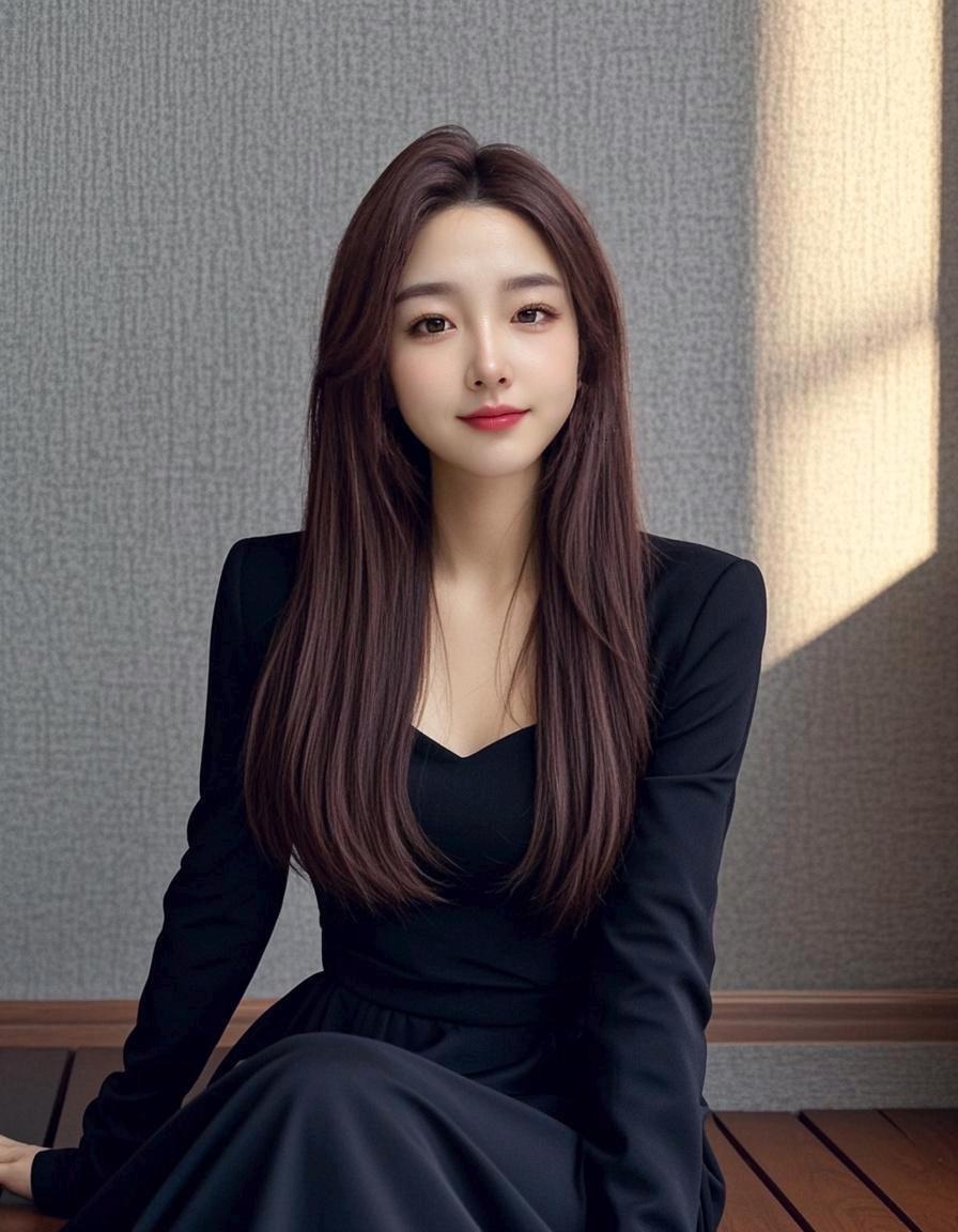 AI长发的优雅 ai 写真 今日分享 高级感穿搭