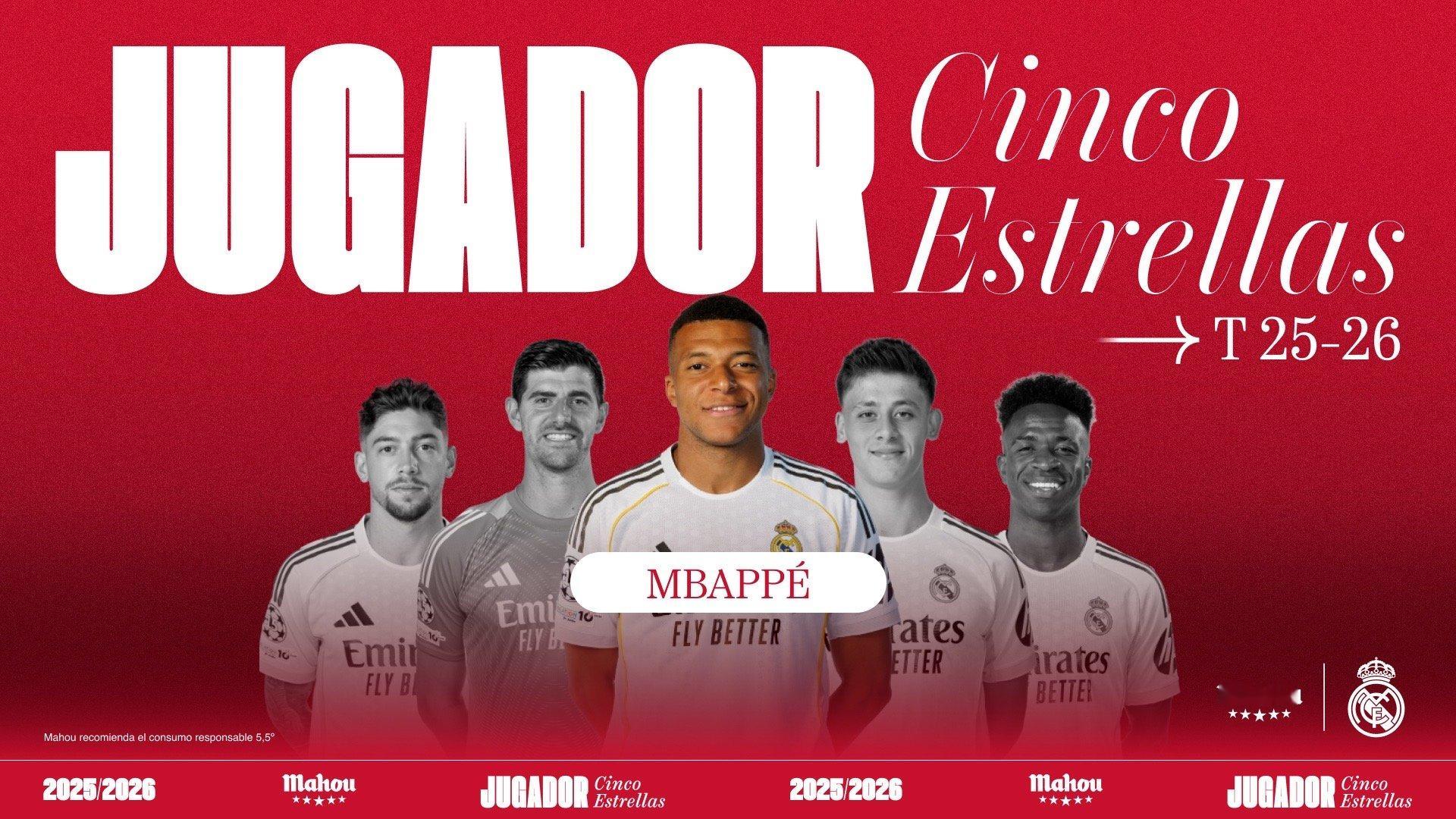 姆巴佩  kyky当选2026年一月皇马最佳球员<3姆巴佩