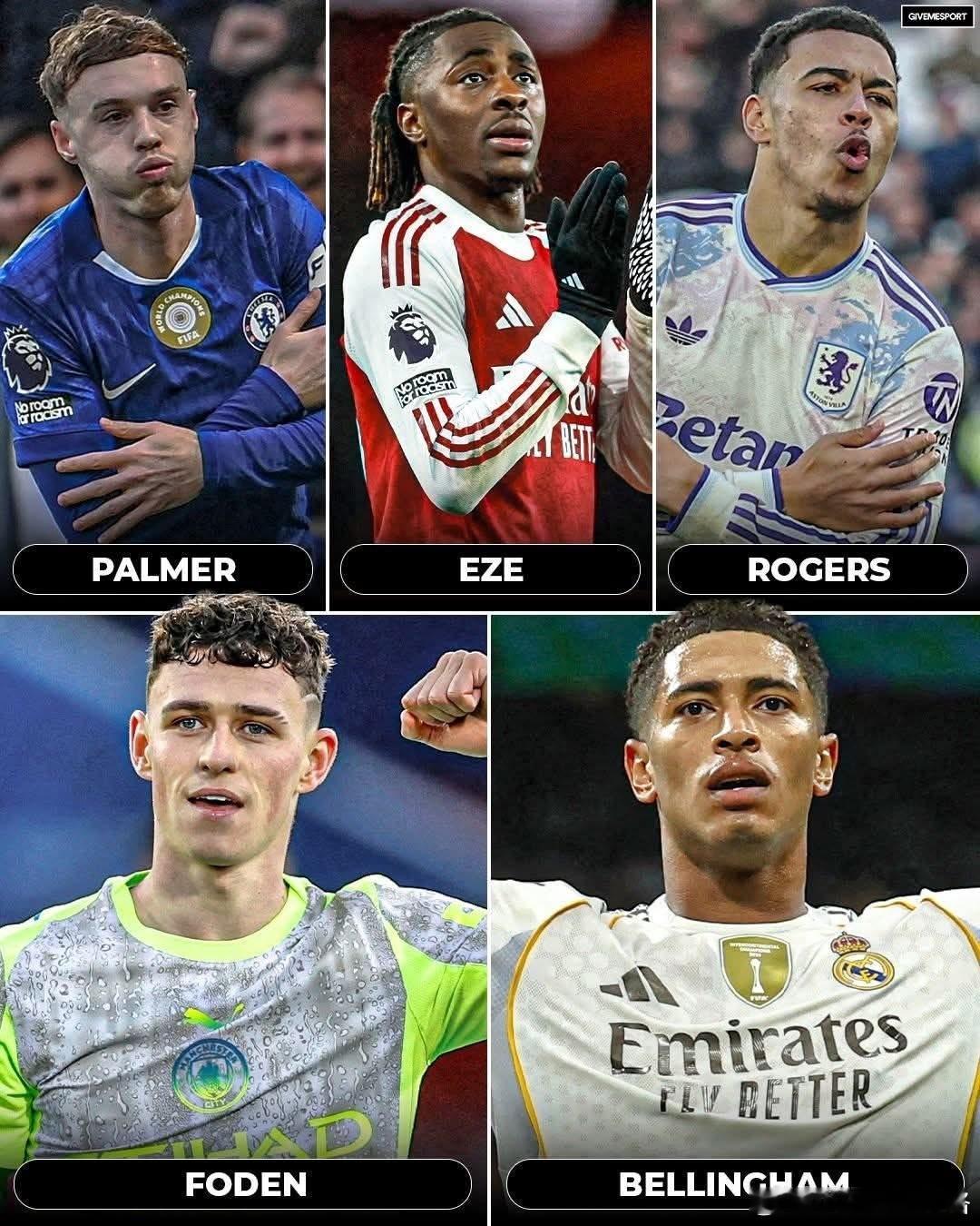 图赫尔用谁？英格兰5大10号：贝林1.6亿 帕尔默1.2亿福登8000万12月2