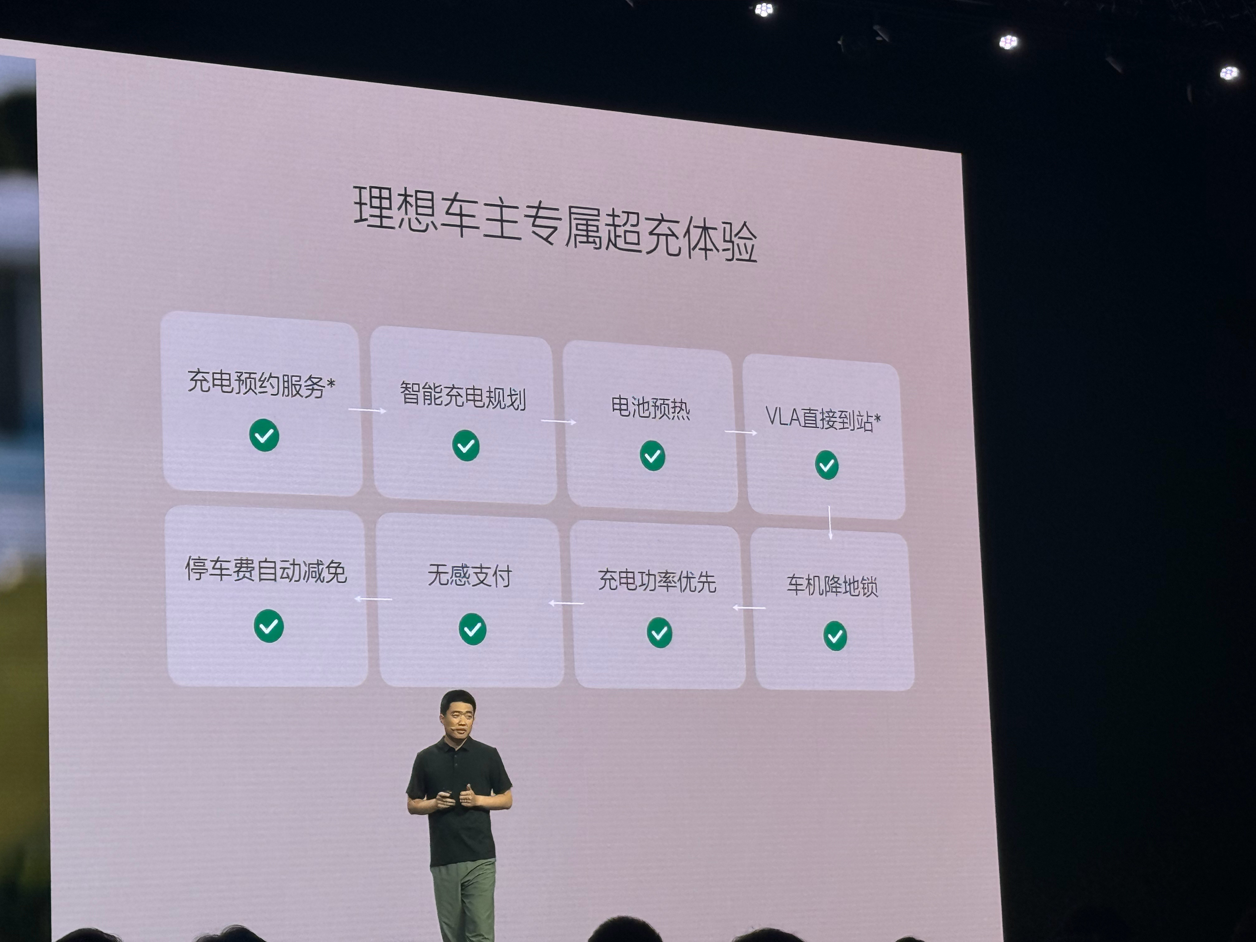 理想的超级充电网络持续进化，结合 VLA 和机器人，实现超充闭环。随着法规的持续