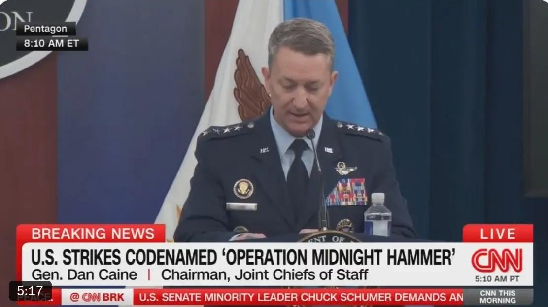 美国参谋长联席会议：“伊朗的报复将是一个非常糟糕的选择”

美国参谋长联席会议主