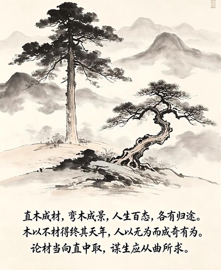 直以立身，曲以谋生，万物各有其妙。
世上从没有绝对的好坏与对错。正直是风骨，变通