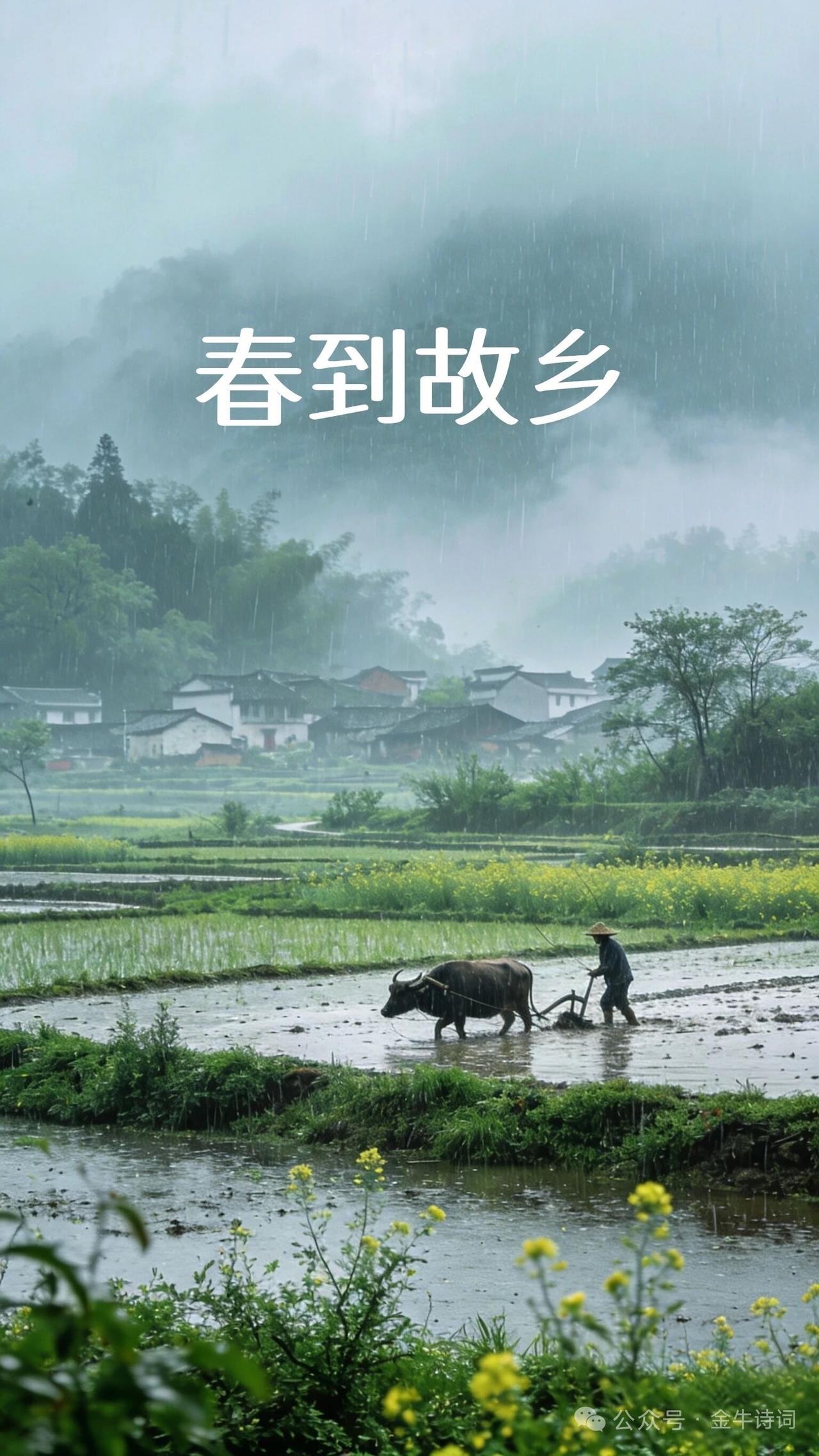 塞鸿秋·春到故乡
归心早逐春飞燕，
长风送我还乡关。
兰亭晓露沾衣软，
故山红日