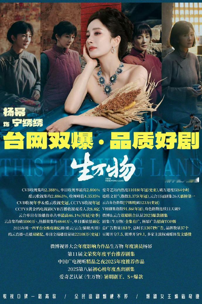 杨幂的《生万物》又被表扬了，从结束至今一直在被表扬，这样一部口碑极佳的年度剧王，