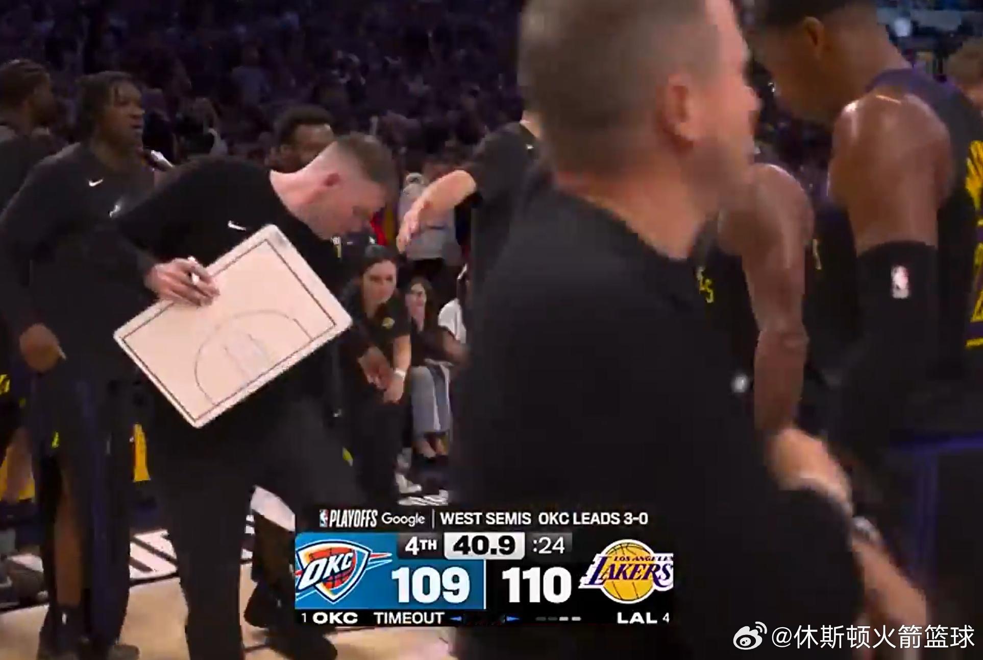 精彩啊！！！湖人vs雷霆nba季后赛