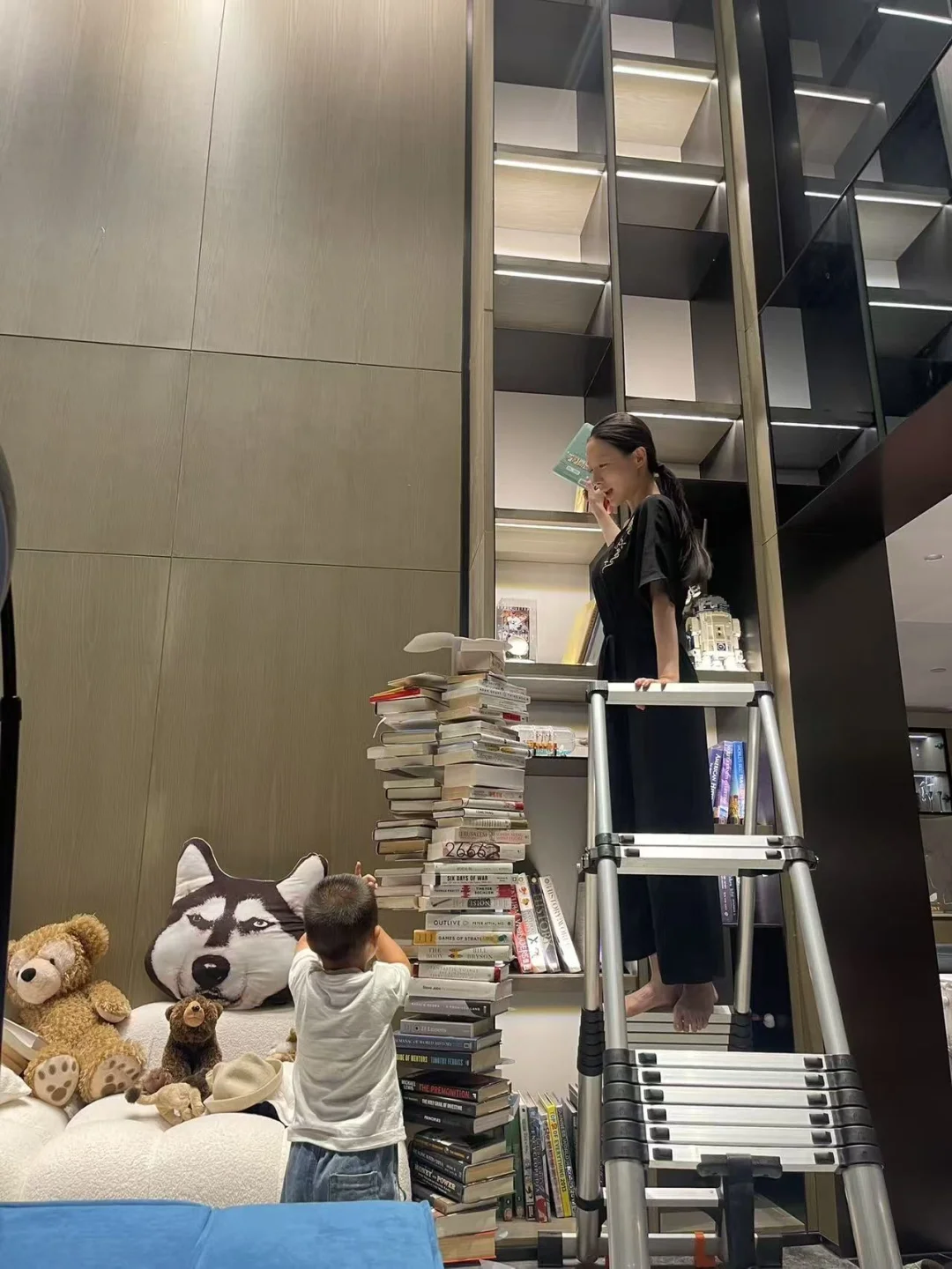 太喜欢这个积木墙了