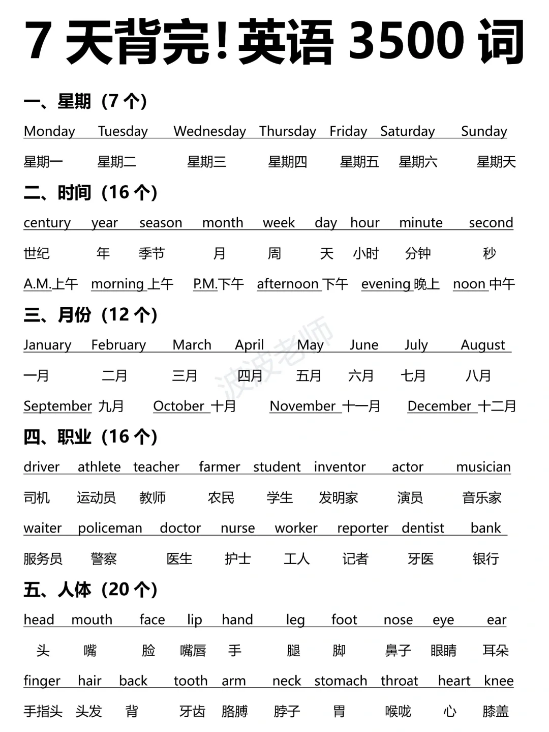 词汇量暴涨！英语3500词7天搞定！狠狠逆袭