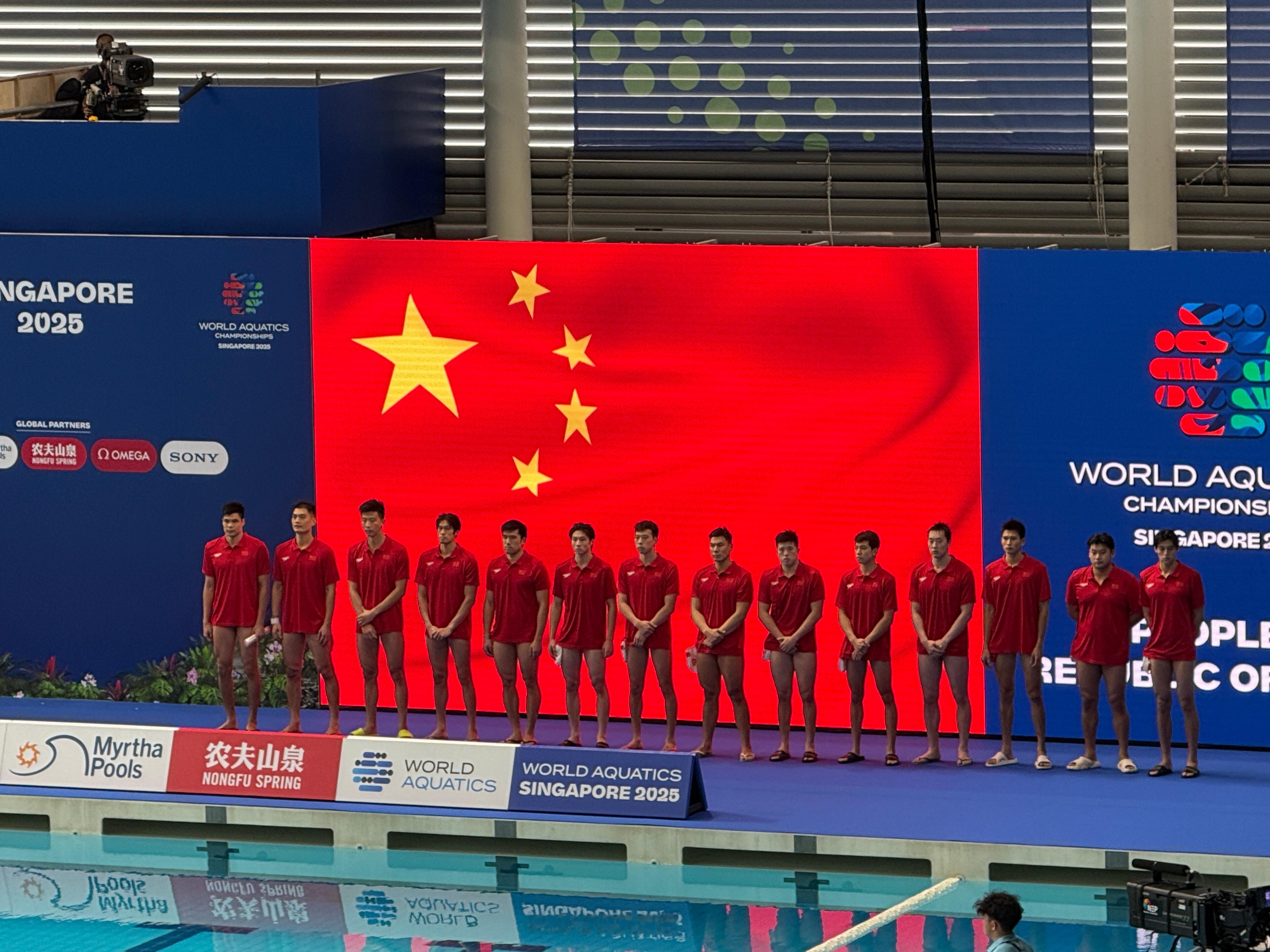 说到球类项目，中国男子水球，也是比较惨淡的队伍。新加坡游泳世锦赛水球小组赛，前两