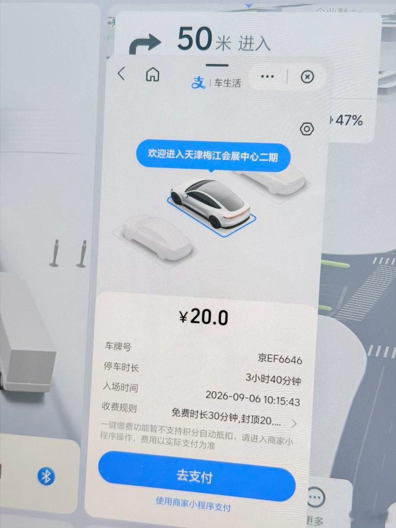我是被套牌了吗？我今天一直在北京没去过天津啊？车机咋突然冒出这么个停车费缴费？ 