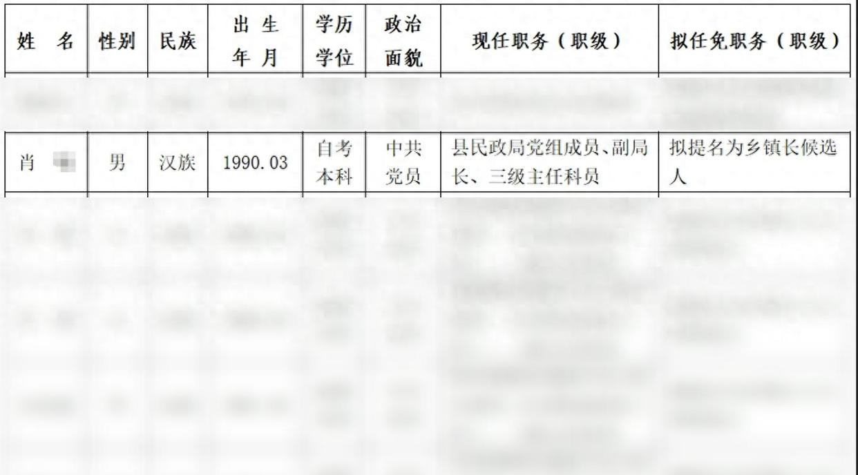 35岁民政局副局长公示任乡镇长，21岁时咋以高中学历聘为镇劳