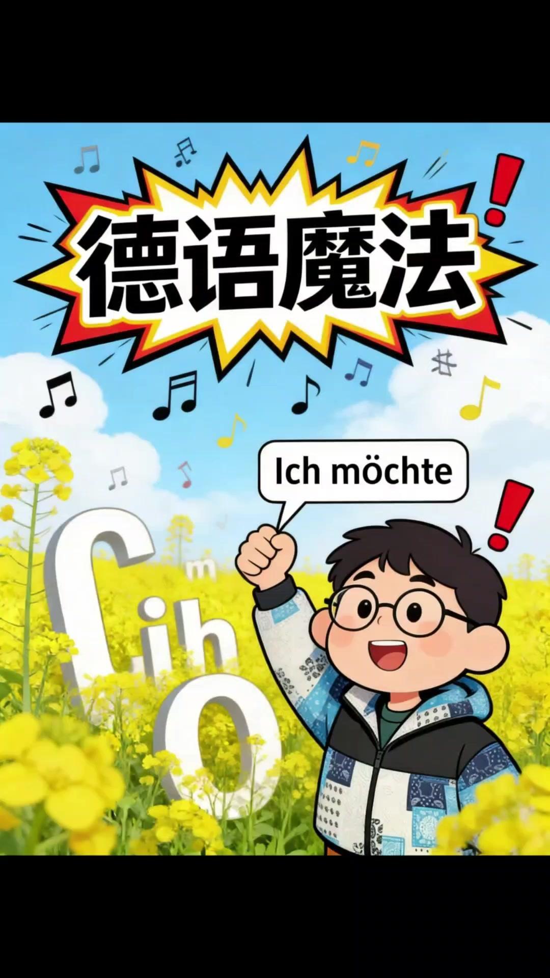 如果你会说Ichmöchte，就能轻松表达各种"我想"的场景，开口说德语原来这么