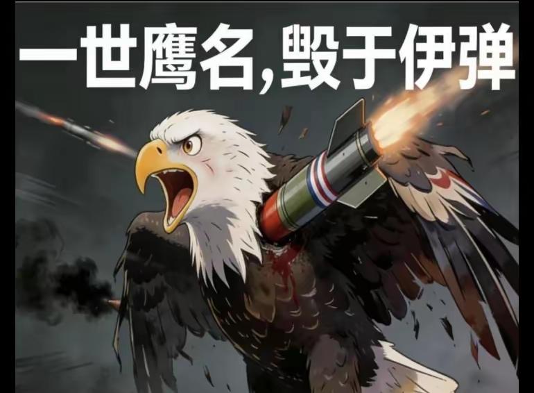 一世鹰名，毁于伊弹！这张图，比特朗普自己做的还绝

伊朗最近干了件漂亮事。

不