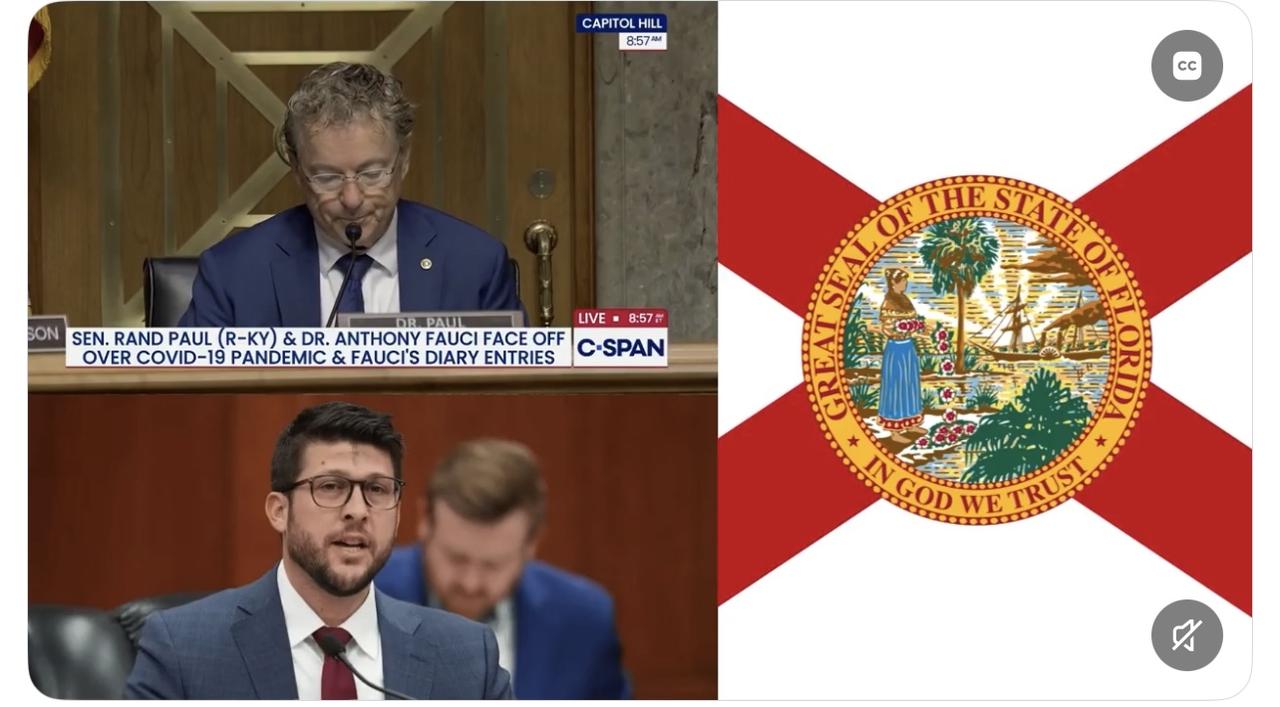 美国佛罗里达州总检察长詹姆斯·乌斯迈尔正派一架飞机前往华盛顿特区，以获取针对福奇