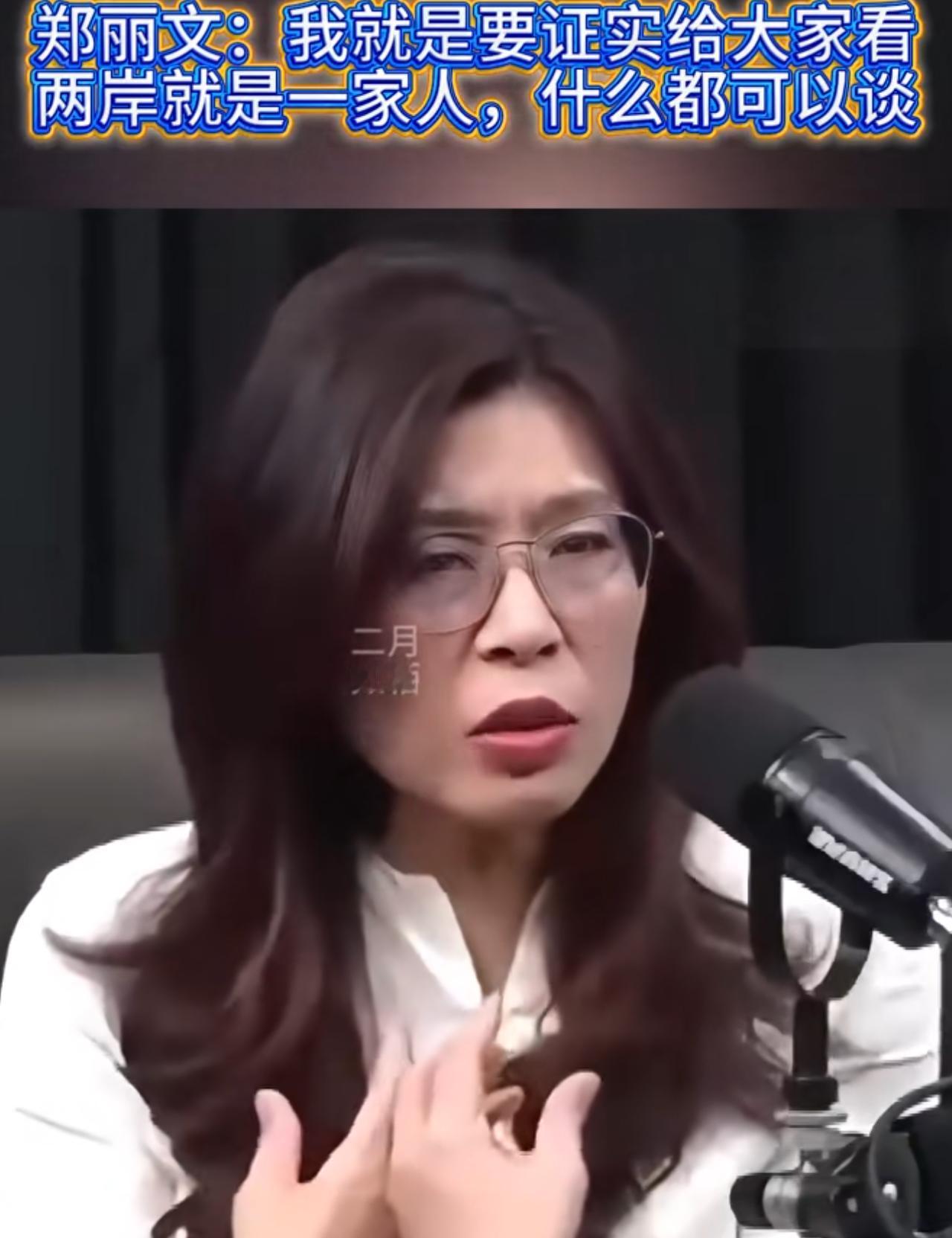 国民党主席郑丽文表示：我一定要证实给大家看，两岸除了“九二共识”和“反对台独”外