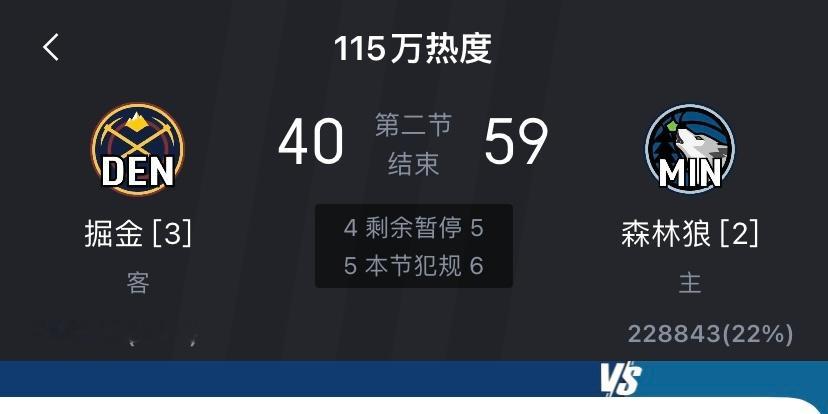 森林狼今天这势头，看来要抢七咯[思考][思考][思考]#森林狼vs掘金# ​​​