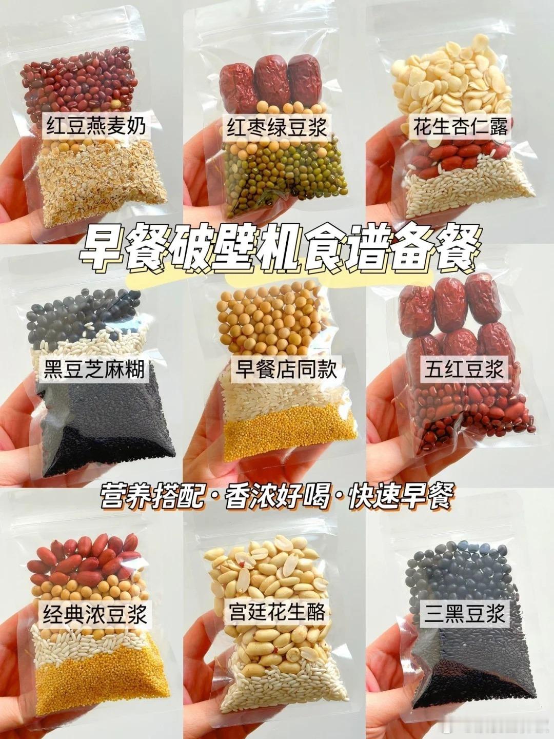 懒人必备9款破壁机豆浆材料包 