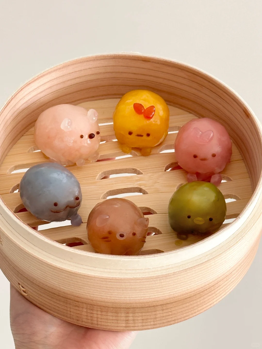 自制迷你·-·角落生物水晶虾饺～