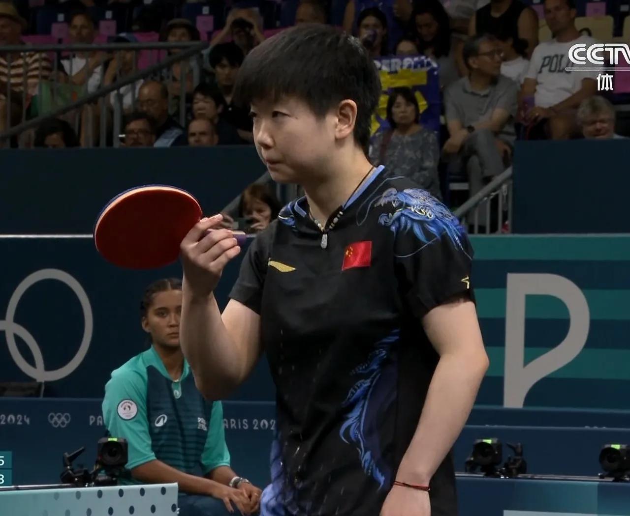 恭喜莎莎晋级女单半决赛
 孙颖莎4-0郑怡静
#2024巴黎奥运会乒乓球# 
比