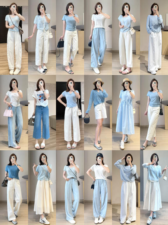 OOTD | "治愈蓝色系"，好清爽好夏天~🧊