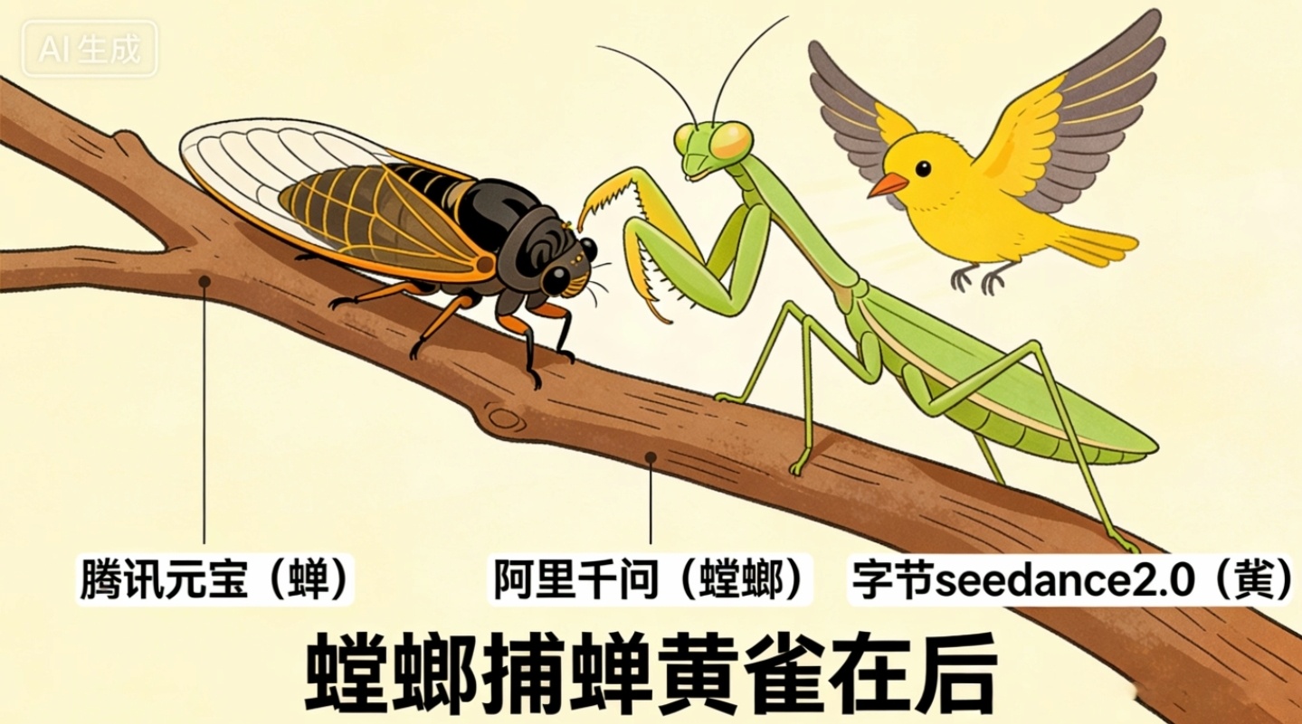 腾讯元宝烧钱，阿里千问偷家，字节Seedance2.0成最后赢家！ 