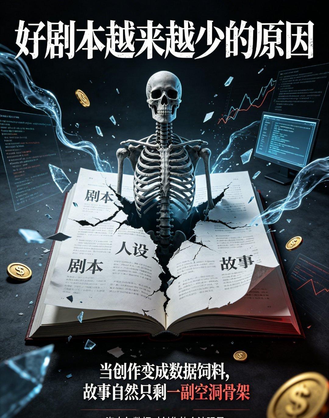 好剧本越来越少的原因本质是资本与数据对创作的“合法强暴”。平台用算法写“命题作文
