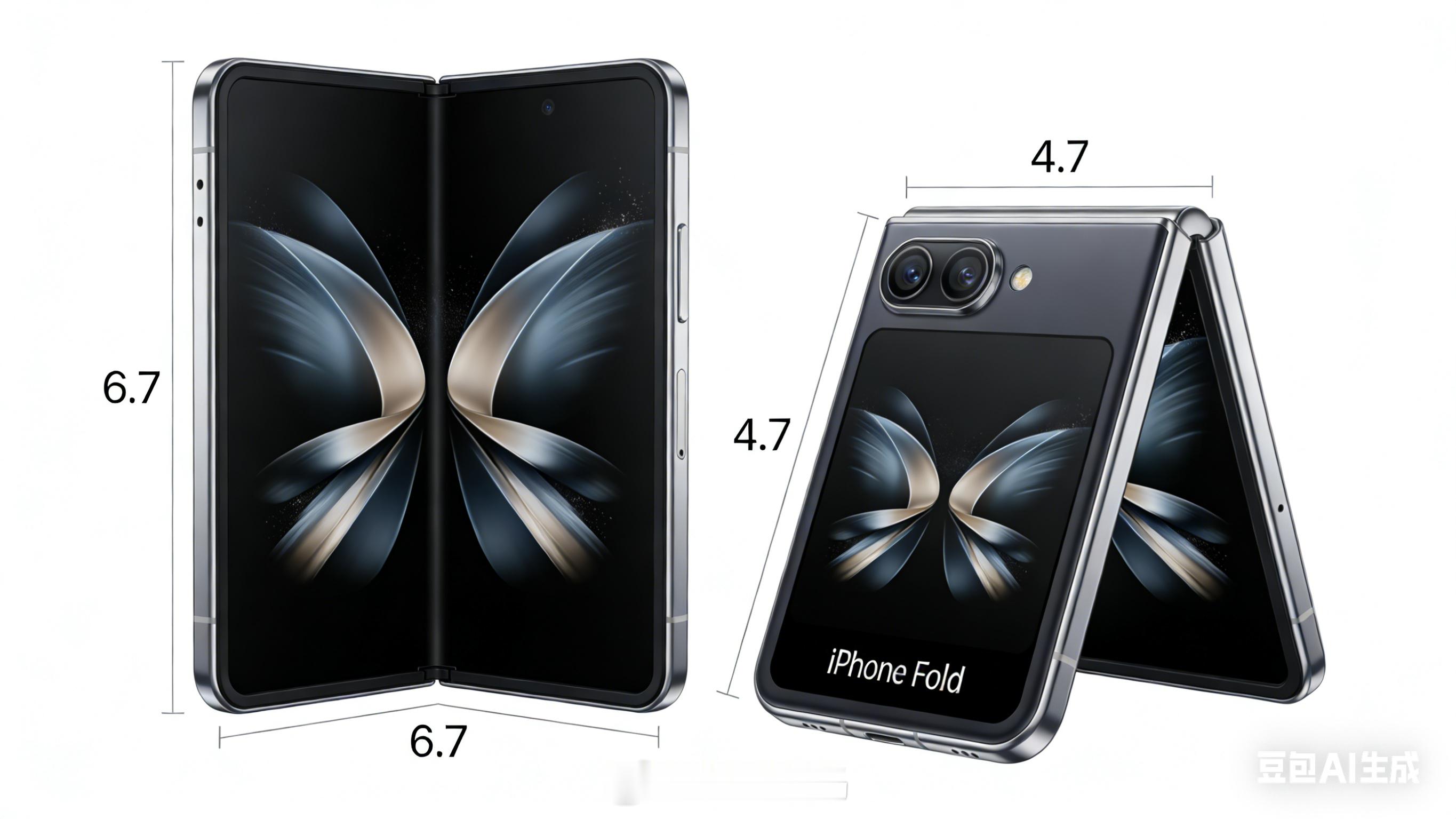 邀我使用AI工具做一套 iPhone Fold 概念图 。试了一下，部分图片挺有