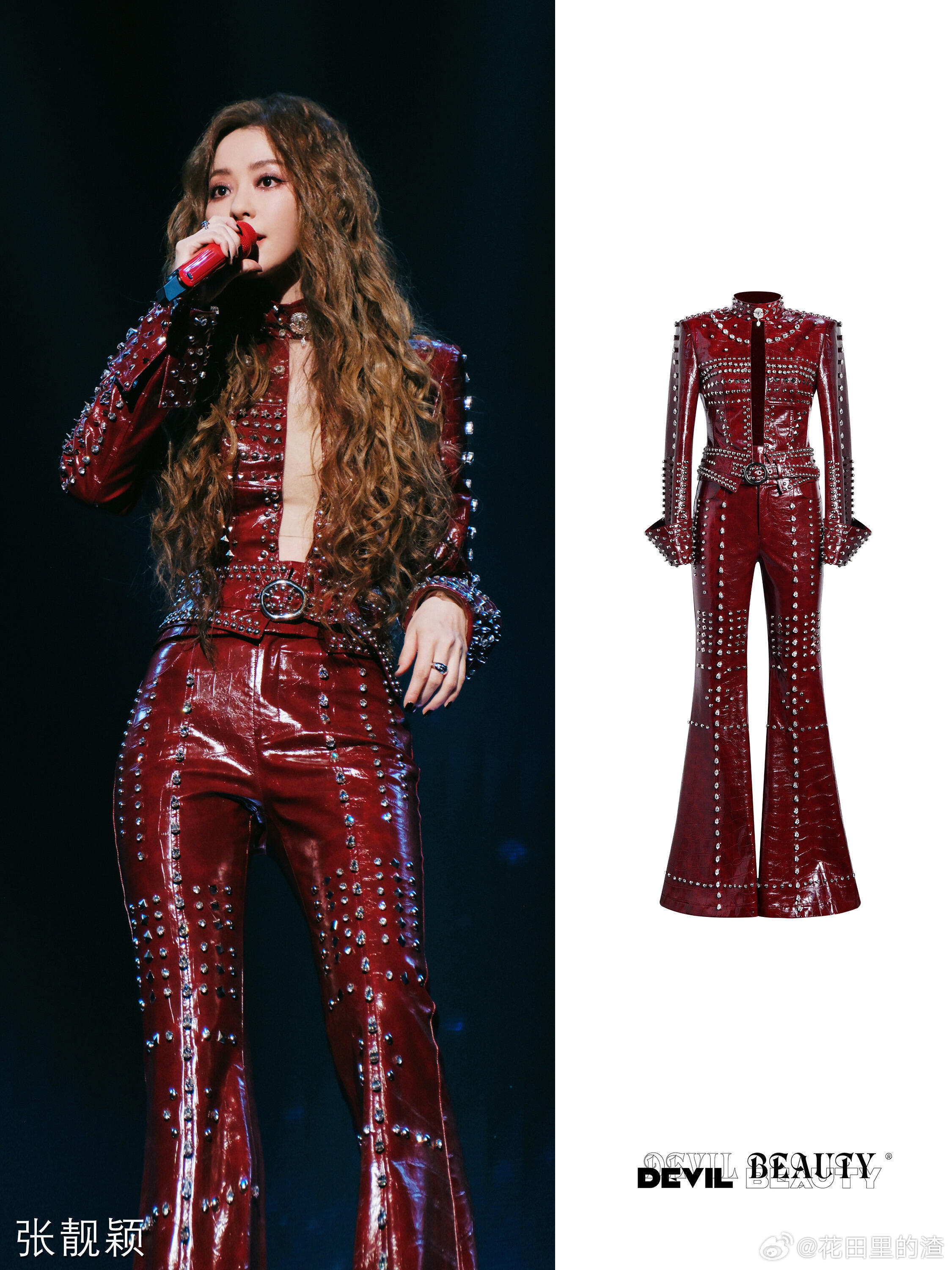 张靓颖专辑和脸都do了张靓颖｜DevilBeauty红调鎏金定制战袍张靓颖in 