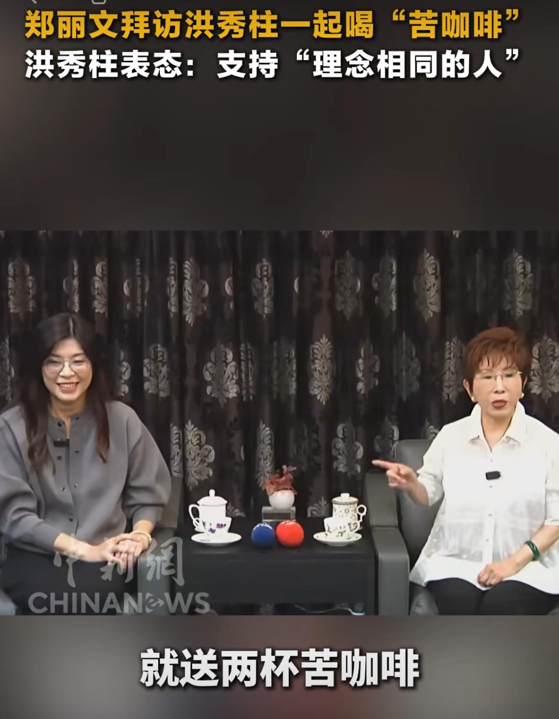 [吃瓜群众]国民党主席“世代交替”，没有任何意外——郑丽文，此前采访洪秀柱，但，