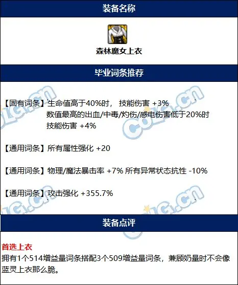 百变怪怎么用？奶系职业自定义装备词条选择——上衣＆下装