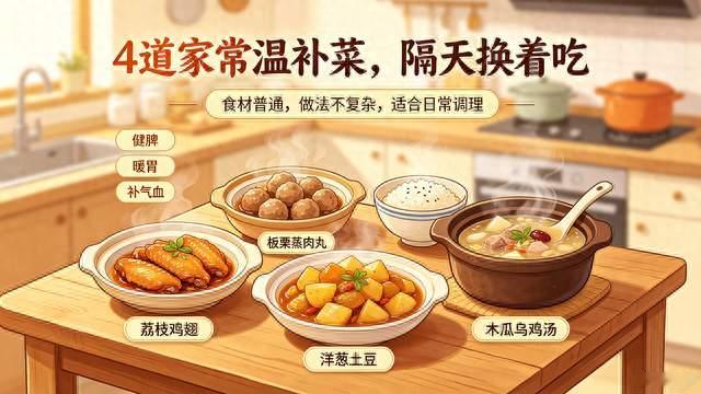 4道家常温补菜，隔天吃脾胃旺气血足