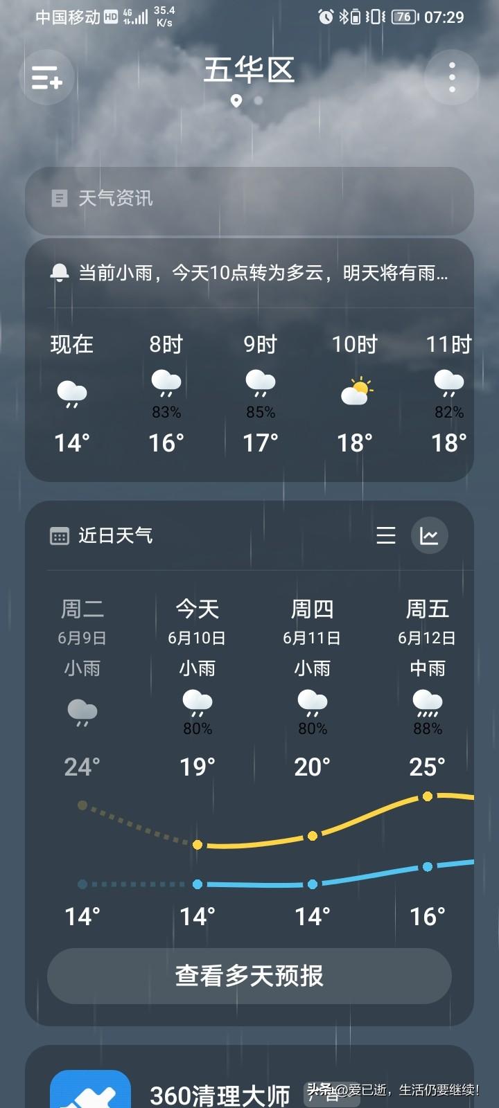 昆明变天了！
昆明真的变天了，如果没有提前做好准备，那就只有受冷了！昨前天昆明还
