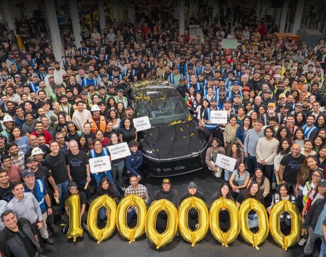 特斯拉第1000万辆电动车下线
7月30日消息，特斯拉宣布，全球第1000万辆电