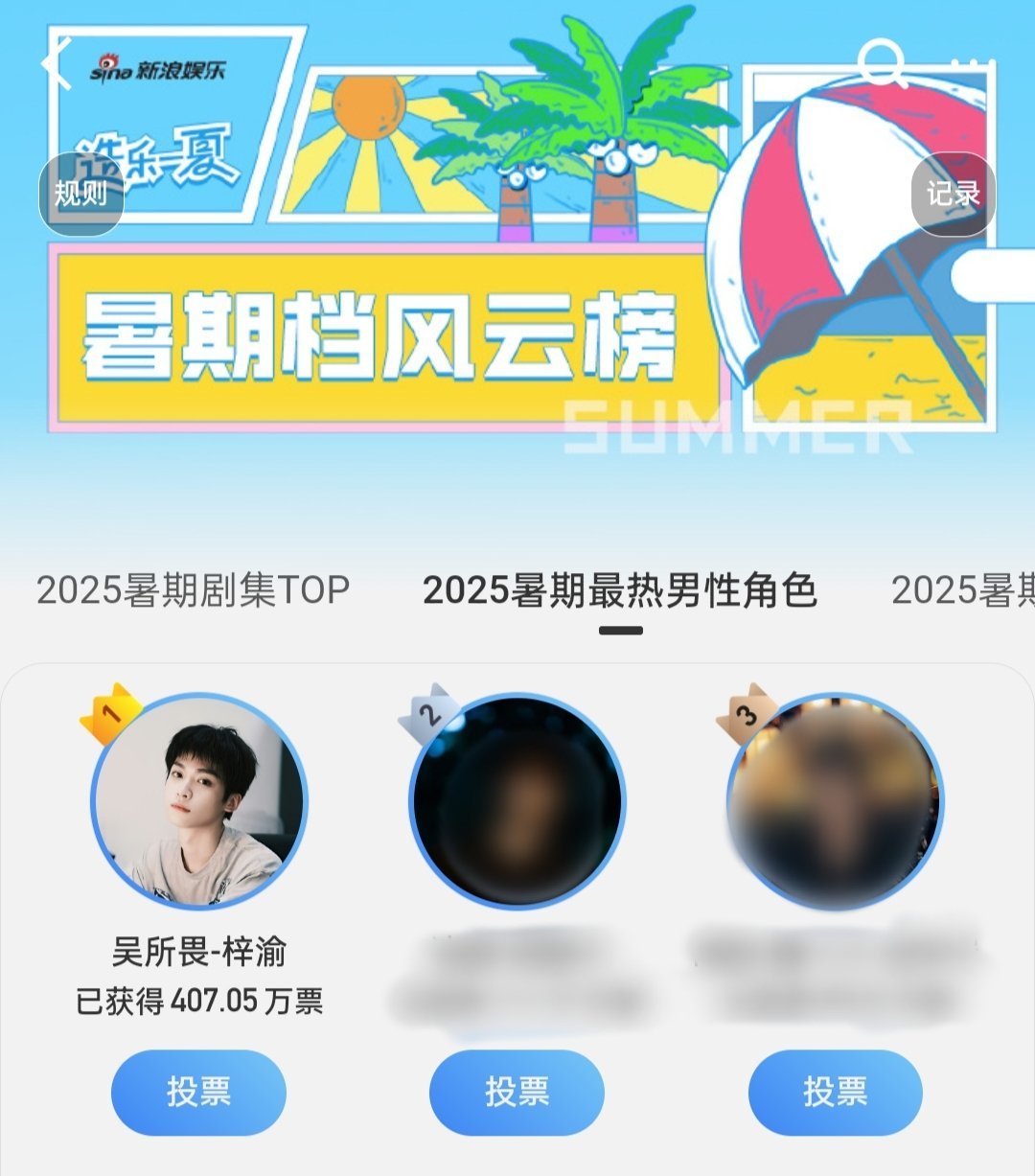 梓渝吴所畏风云值破400w恭喜梓渝✘吴所畏暑期档风云值破400w💥最热男性角色