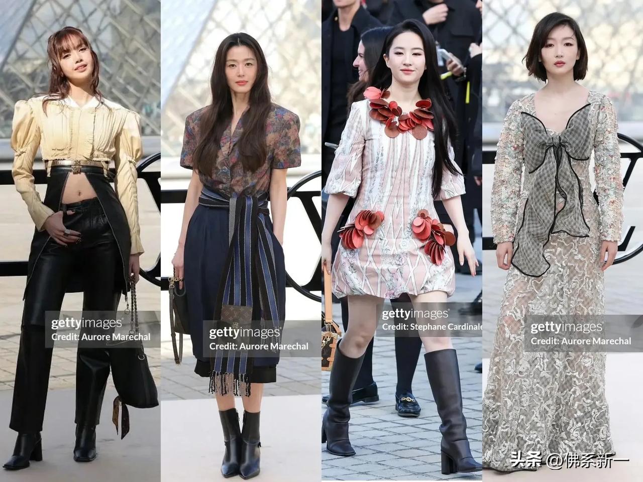 刘亦菲、周冬雨lv大秀衣服看得眼前一黑又一黑[捂脸]一个瘦出肋骨，衣服直接开到胸