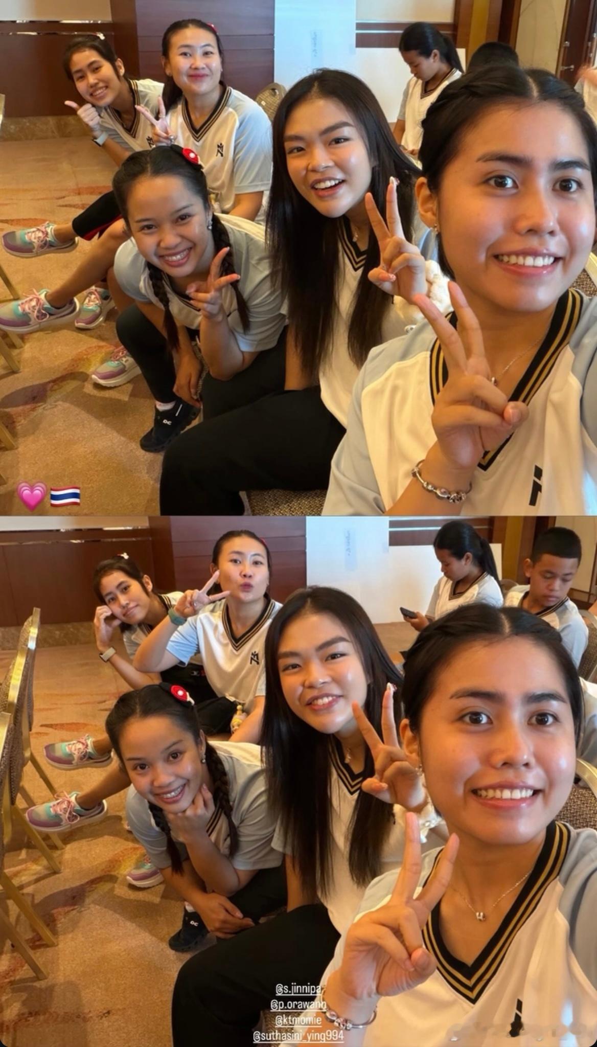 🇹🇭泰国女队合影🤳 ​​​