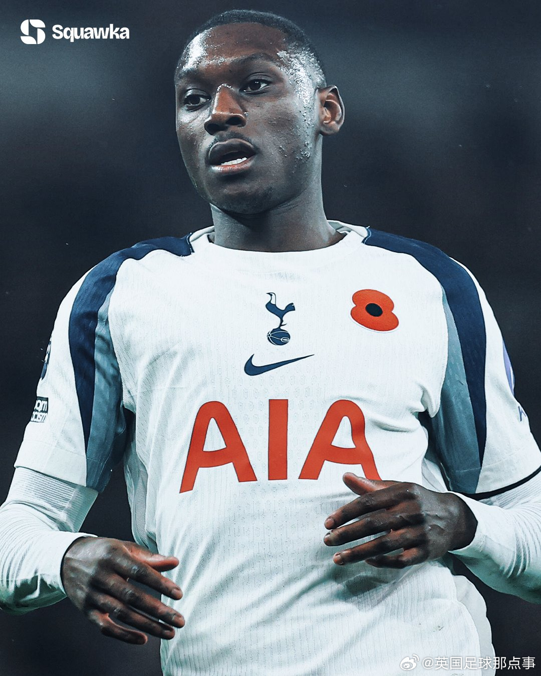 下巴骨折[衰]Fabrice Hawkins：热刺前锋穆阿尼伤势比预期严重，检查