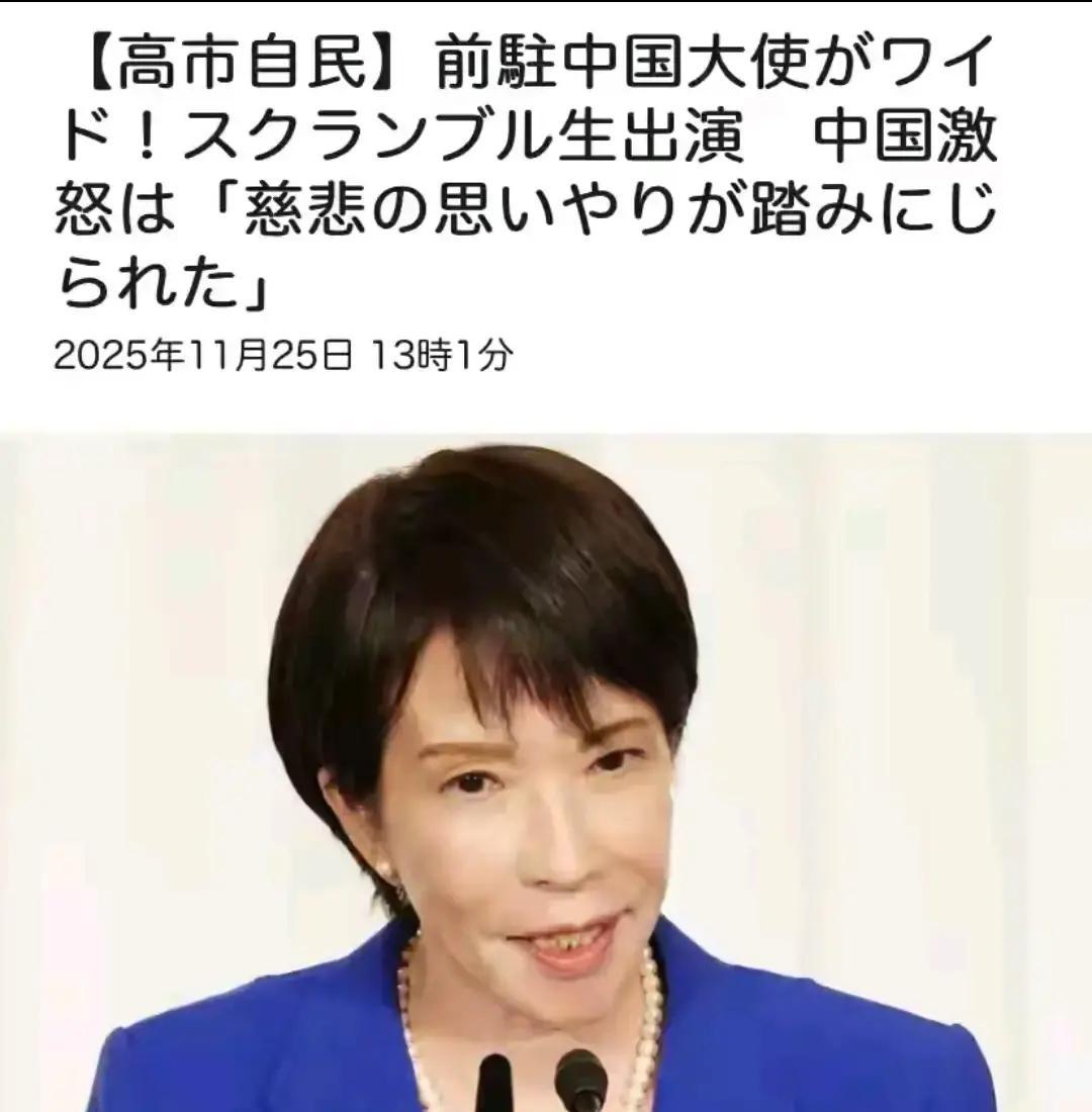 很深刻对吗？日本前驻华大使昨天（11月25日）在节目中说：“中方愤怒的原因在于高