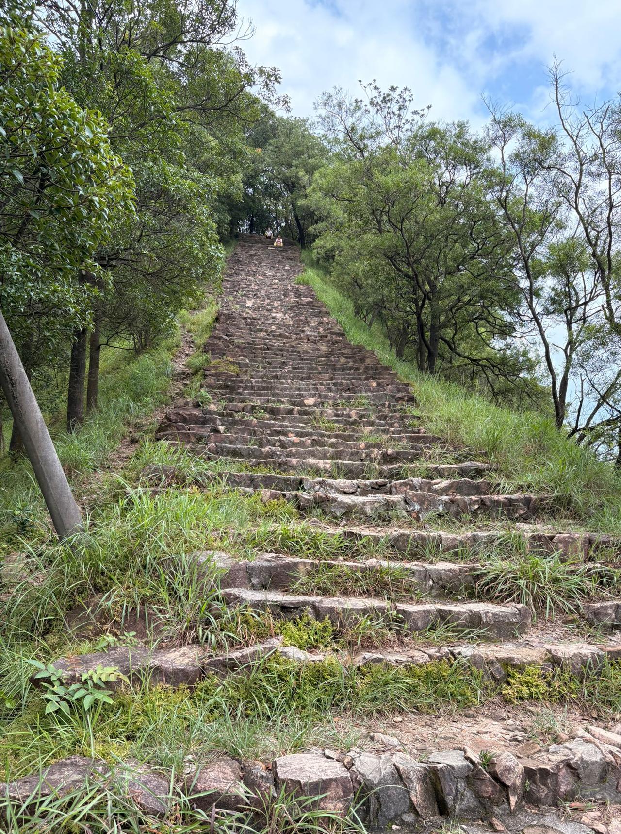 周日爬山，活动健身。

中山的大尖山，周末人还是挺多的，去晚了还不好停车，
单程