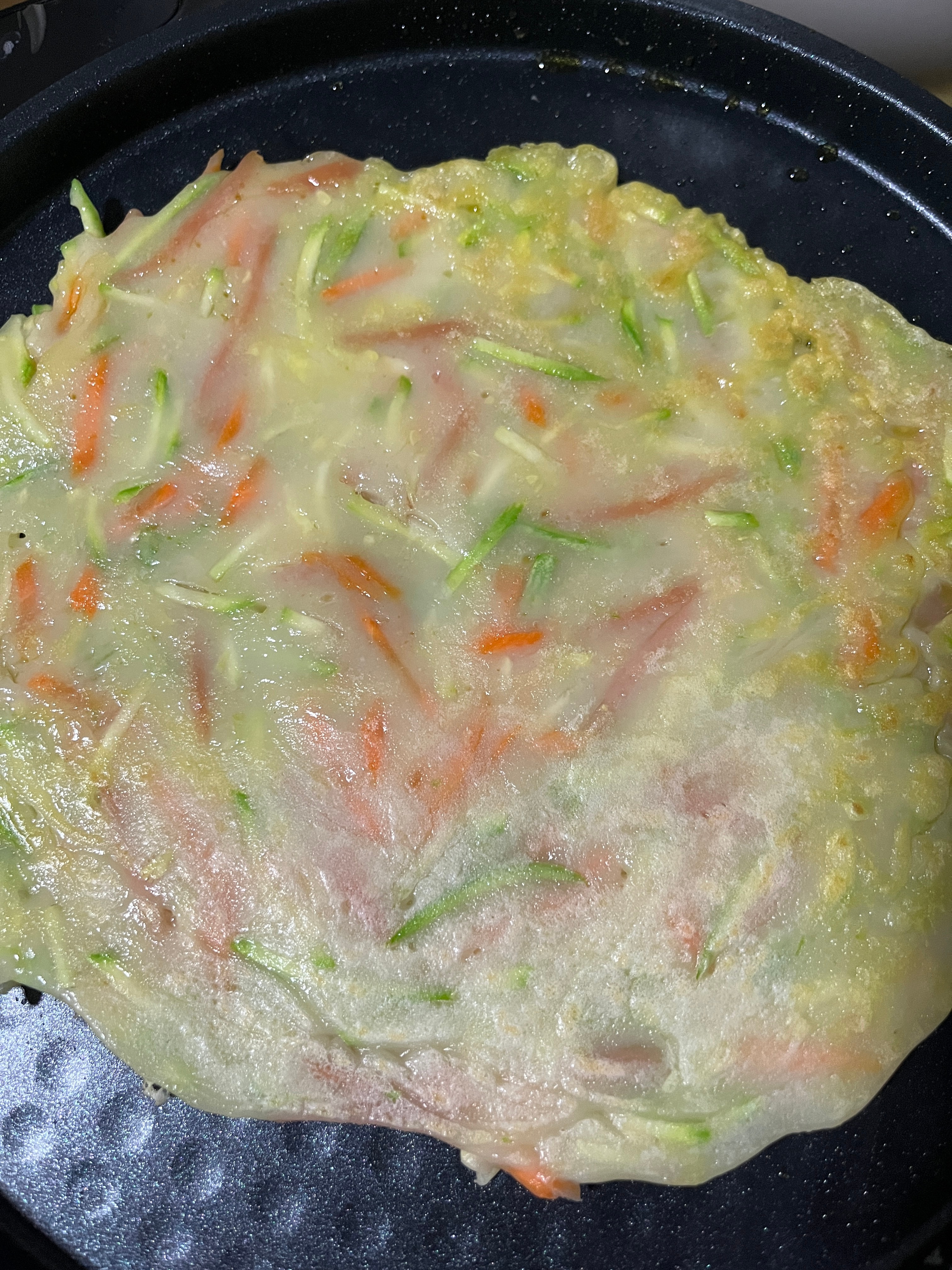 早安呀给猛子烙个蔬菜饼 