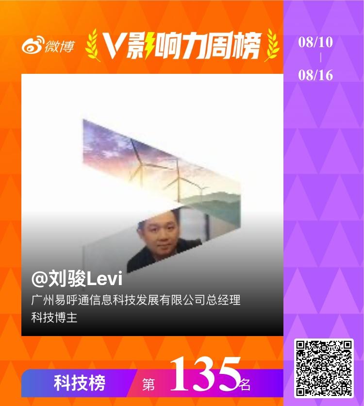 V影响力榜 2026年第33周「科技周榜」揭榜啦！继续蝉联影响力榜单Top .1