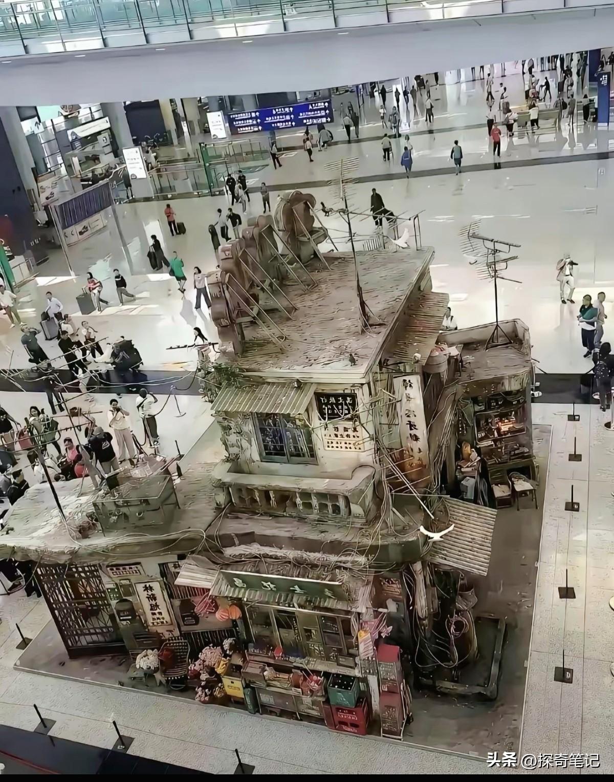 香港机场内一道独特景致！尚若你是这个钉子户的主人，正巧又有人开出千万高价，换作是
