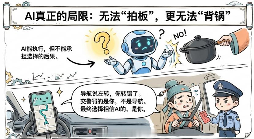 人类如何不被AI淘汰？背锅，是未来人类最大的护城河。因为AI啥都能干，但就是不能